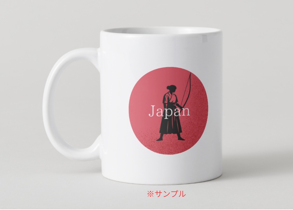 MINIMAL SILHOUETTE LOGO –弓道_女/ Human / Simple / Black / Kyudo