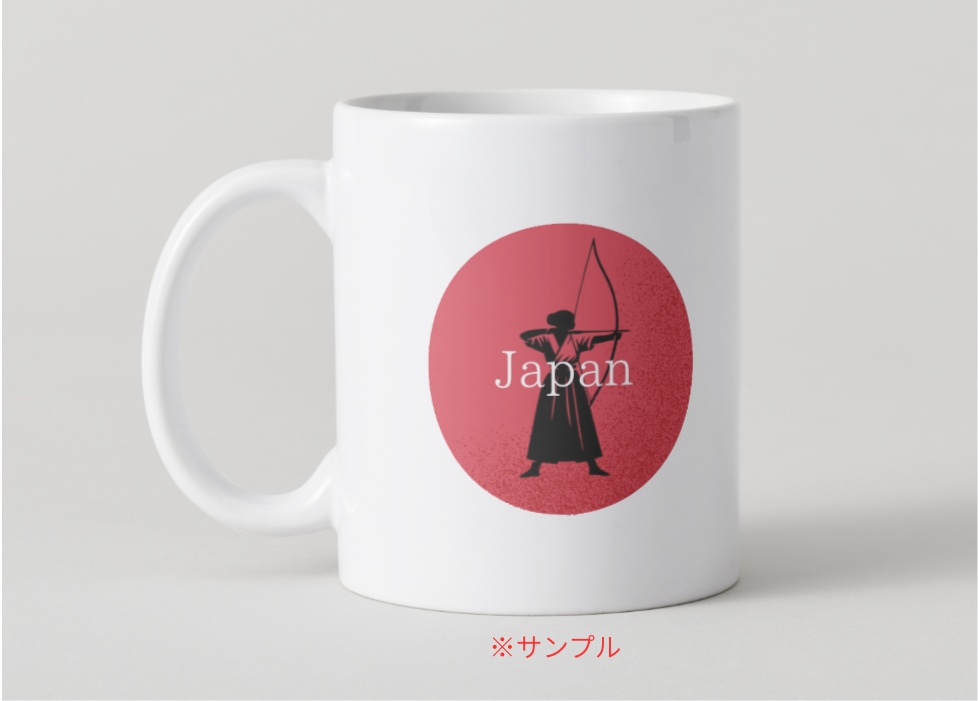 MINIMAL SILHOUETTE LOGO –弓道_女_引分け/ Human / Simple / Black / Kyudo