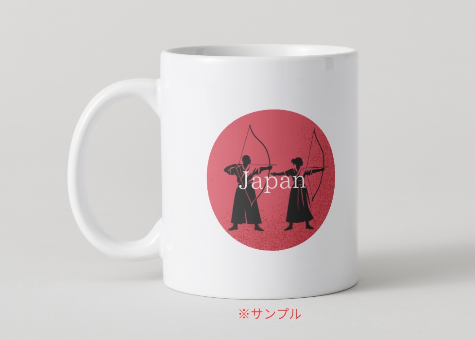 MINIMAL SILHOUETTE LOGO –弓道_男女/ Human / Simple / Black / Kyudo