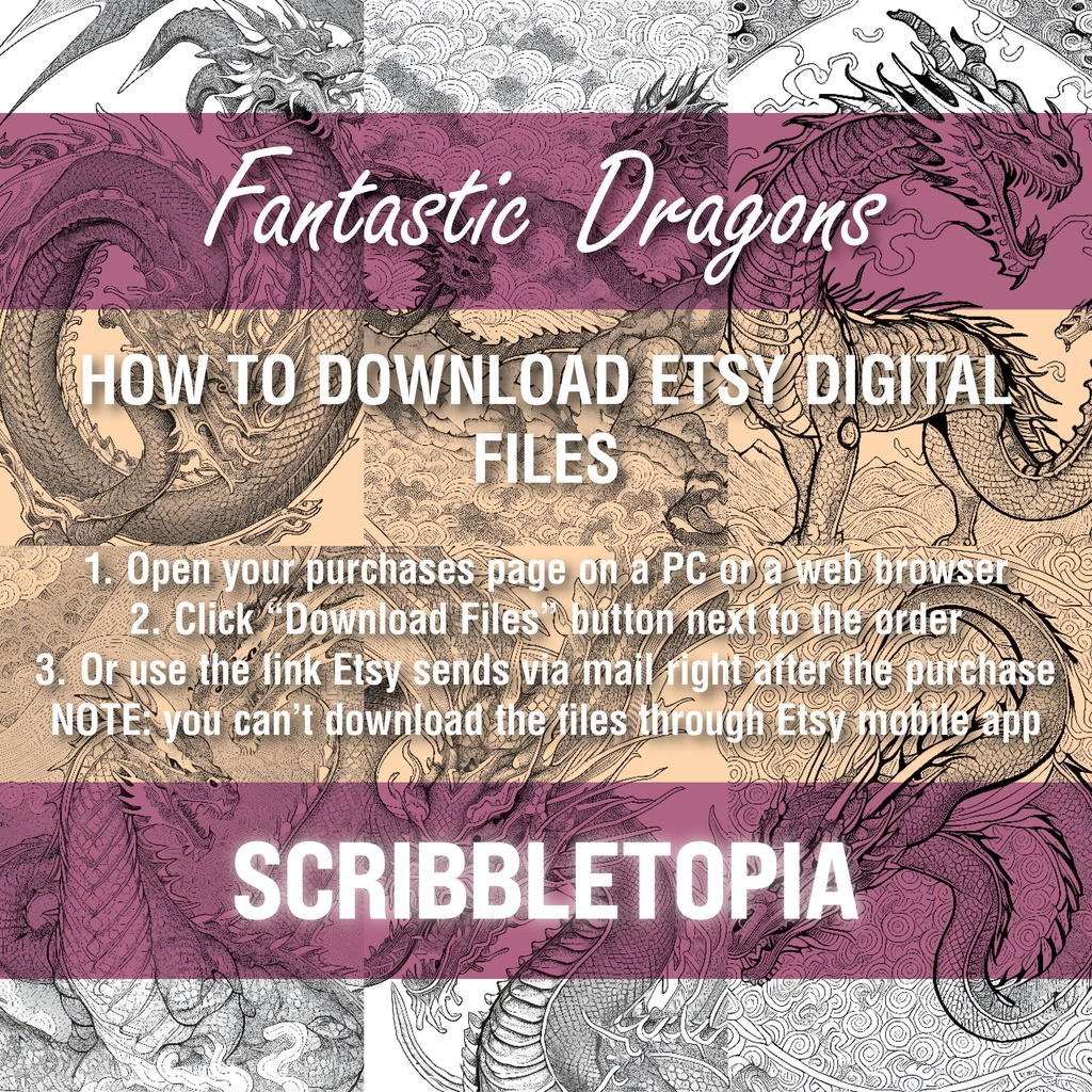 りゅう 塗り絵 Dragons Coloring Book