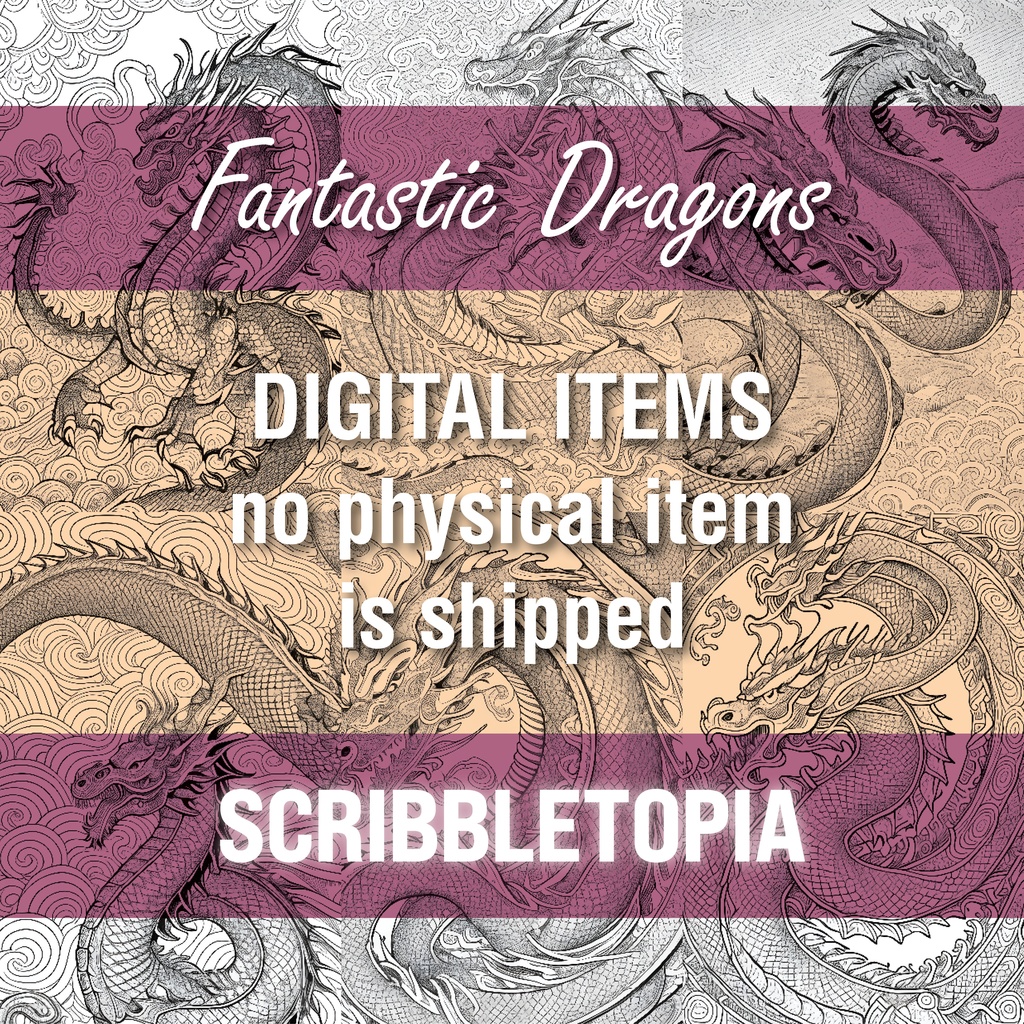 りゅう 塗り絵 Dragons Coloring Book