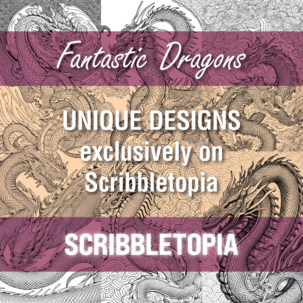 りゅう 塗り絵 Dragons Coloring Book