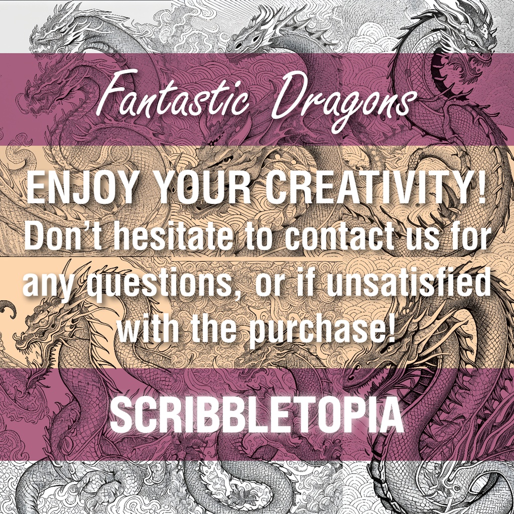 りゅう 塗り絵 Dragons Coloring Book