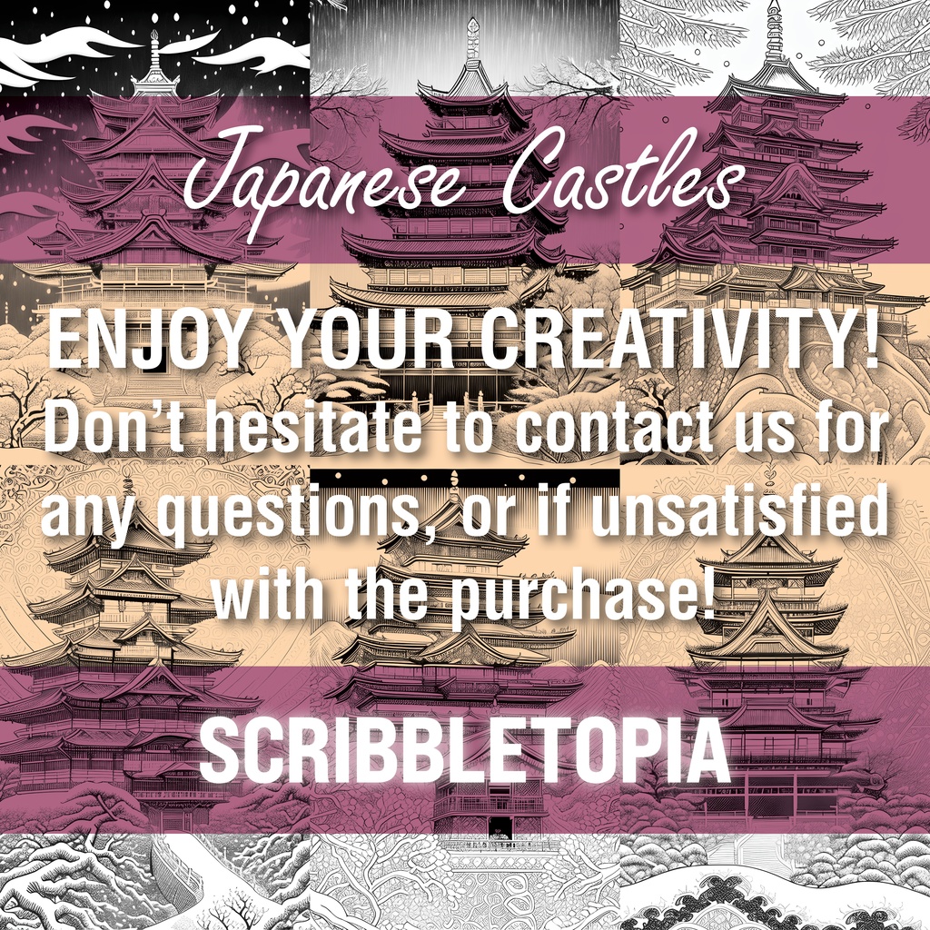 城 塗り絵 Castles Coloring Book