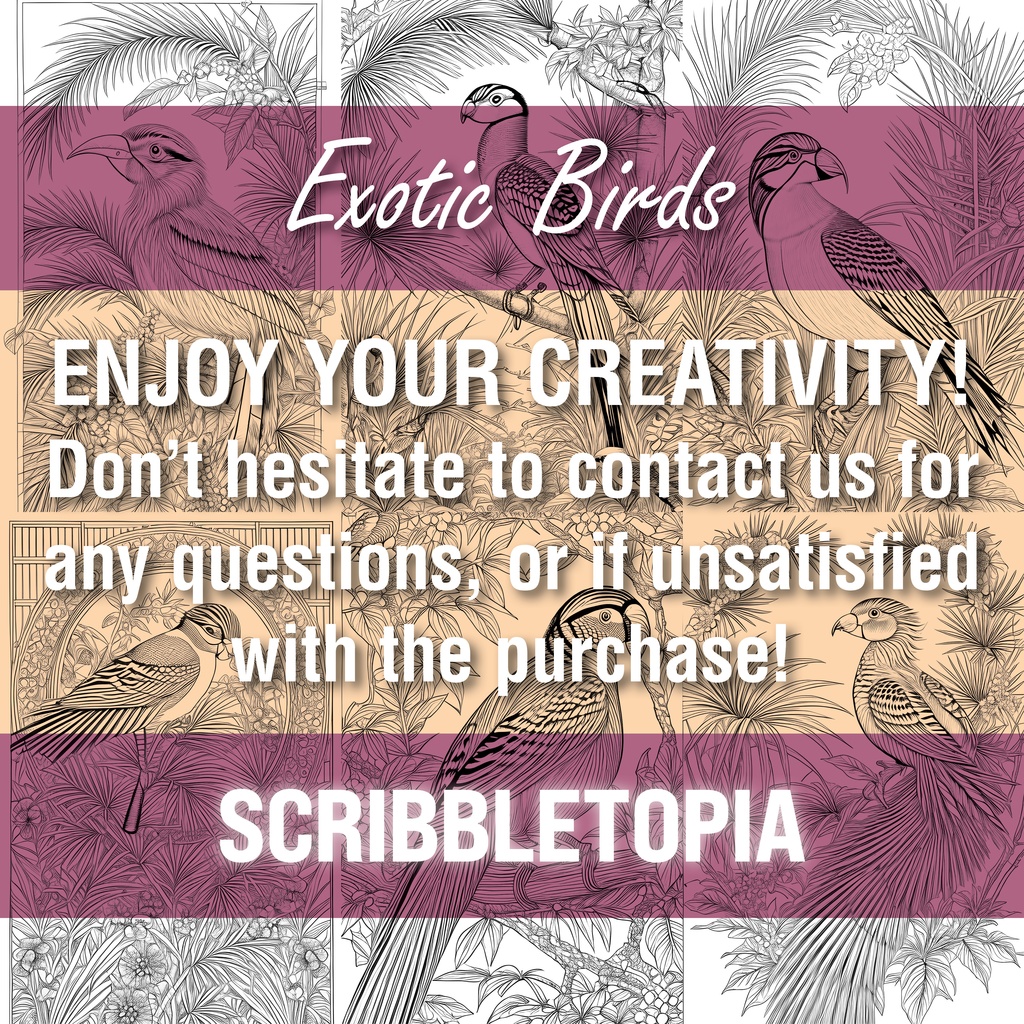 鳥の塗り絵 Birds Coloring Book