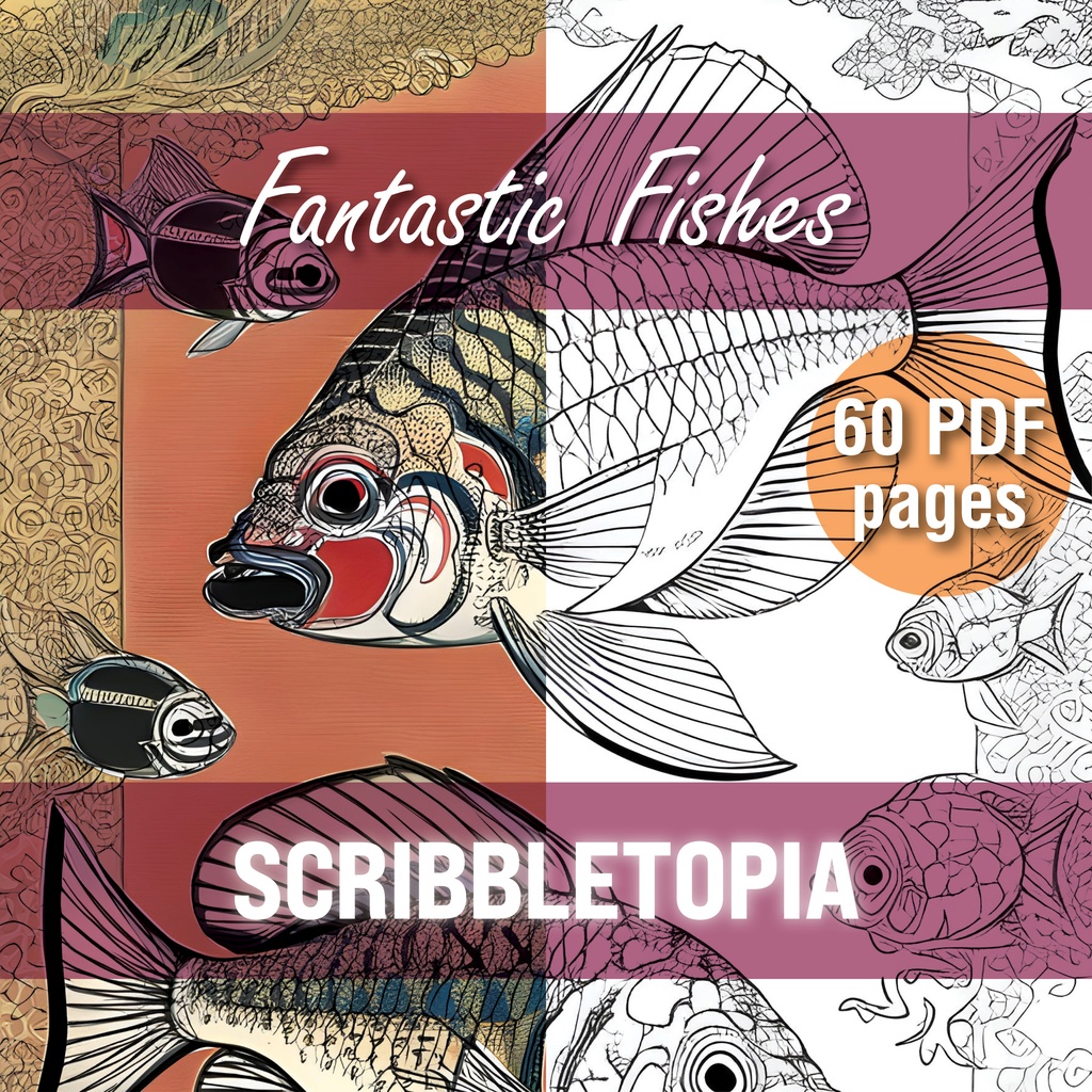 魚の塗り絵 Fishes Coloring Book