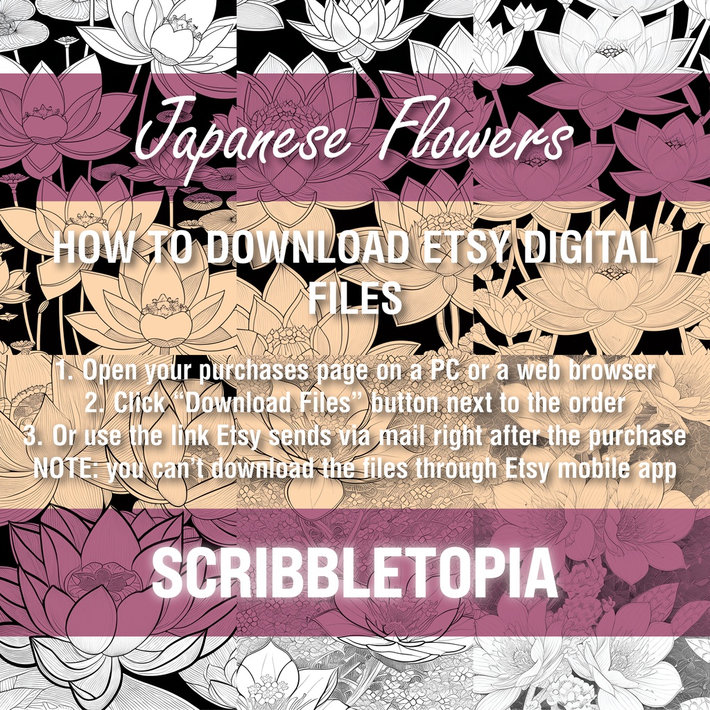 花の塗り絵 Flowers Coloring Book