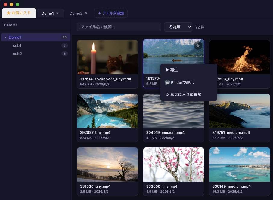 【Video Viewer】-大量ローカル動画の快適管理・再生特化ビューワー