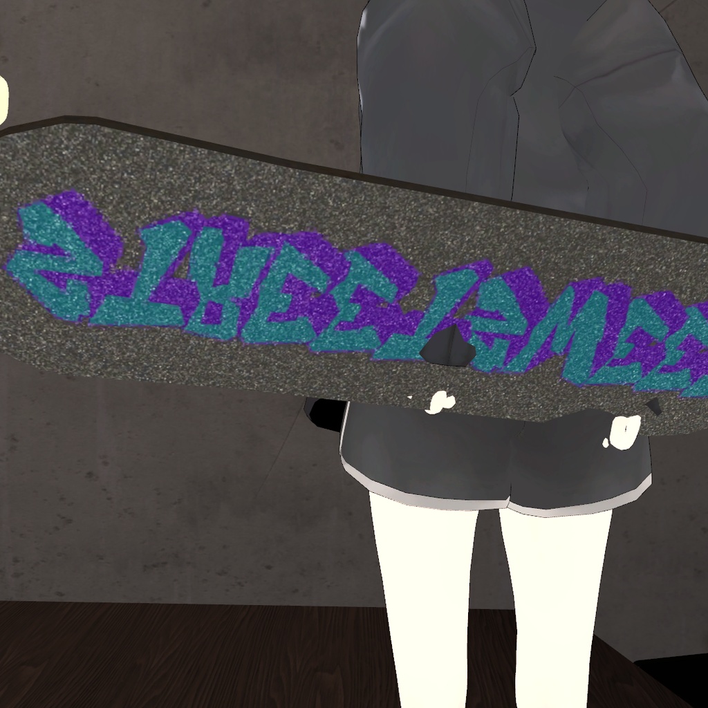 【VRChat想定】ロングスケートボード