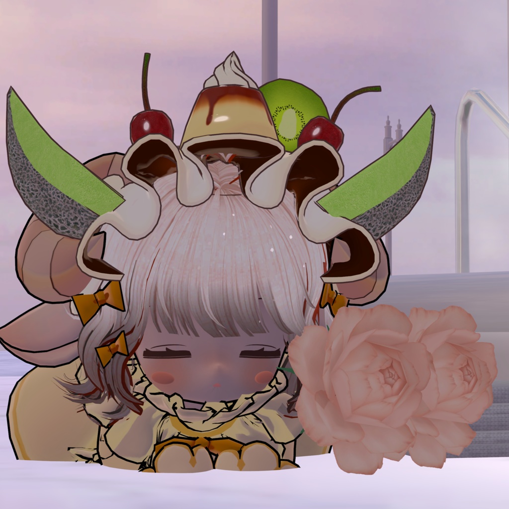 【ビスキュイ・ヒナ対応】プリン・ア・ラ・モードヘッドドレス