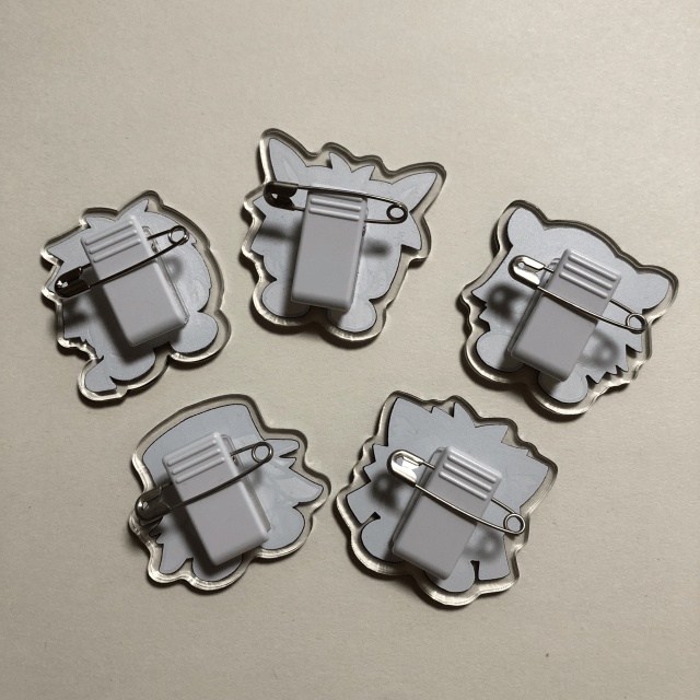 あにまるず アクリルバッジクリップ各種