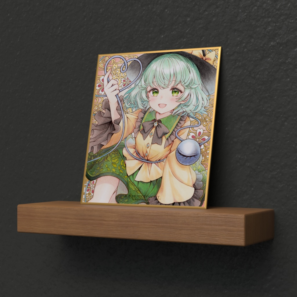 【二次創作】東方Project 古明地こいし ミニ色紙 プリント複製品