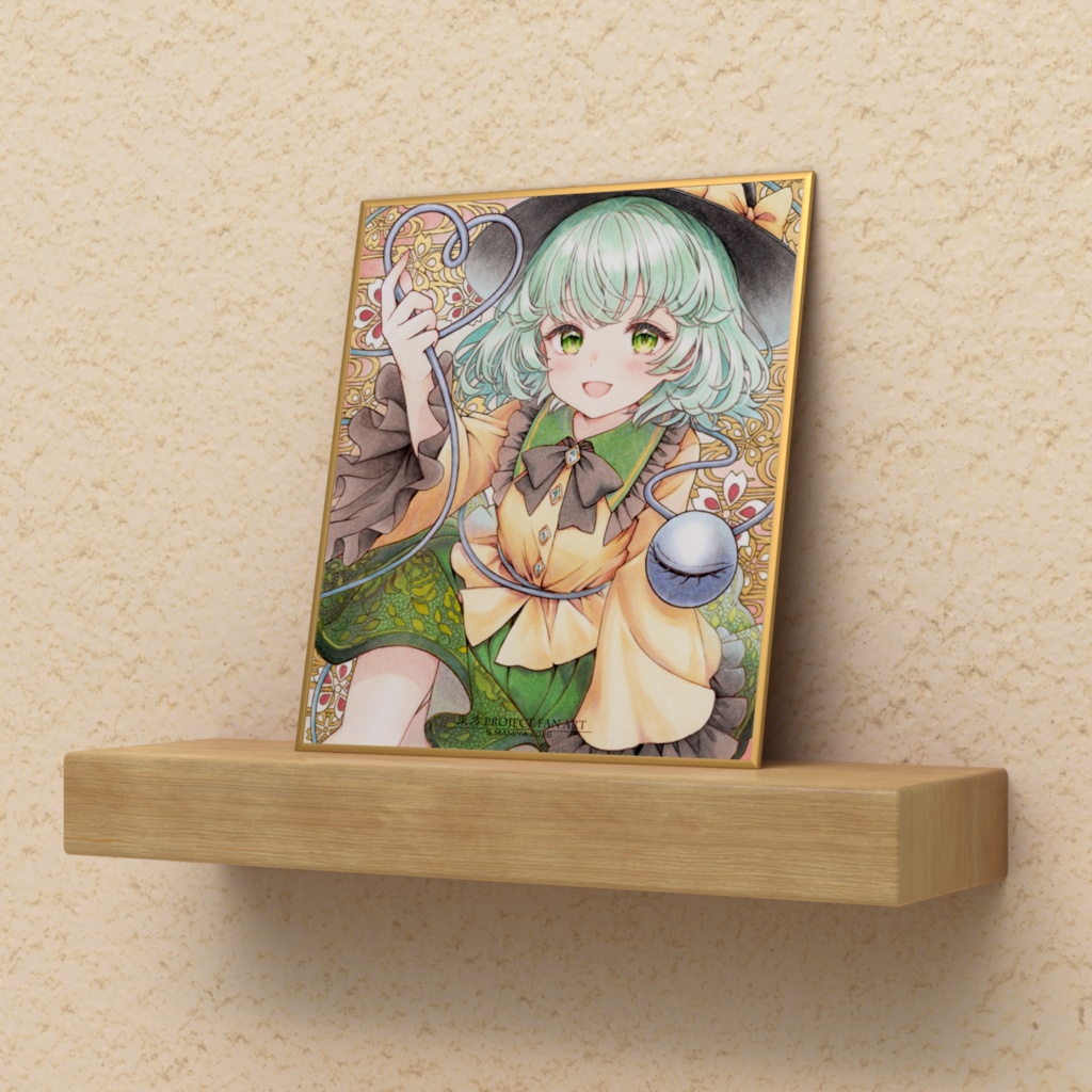 【二次創作】東方Project 古明地こいし ミニ色紙 プリント複製品