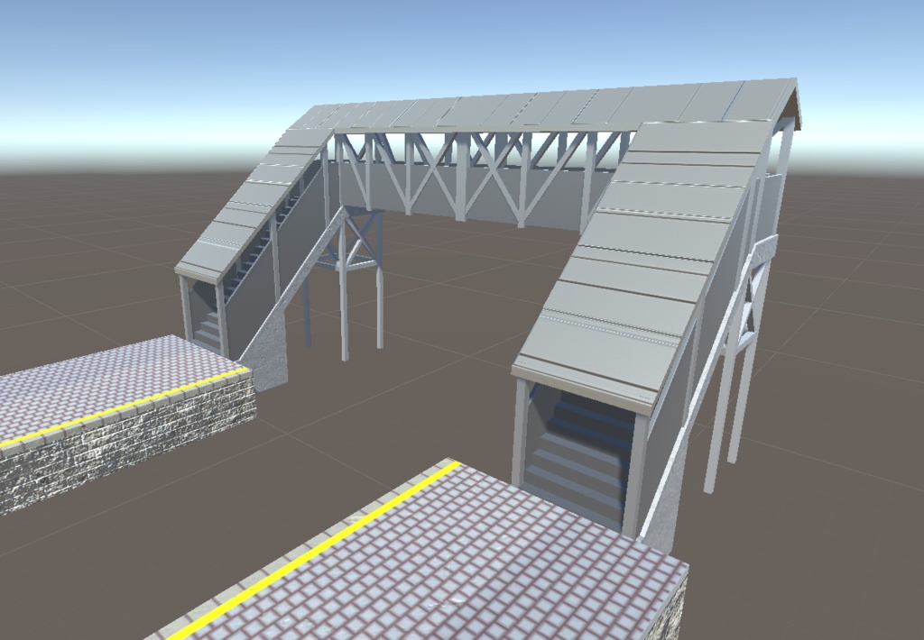 【ワールド向け3Dモデル】組み立て式駅セット