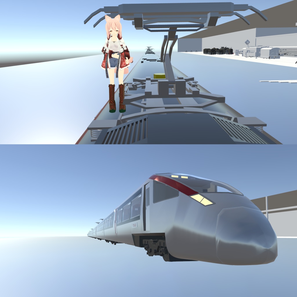 【VRCワールド用モデル】北国の特急電車