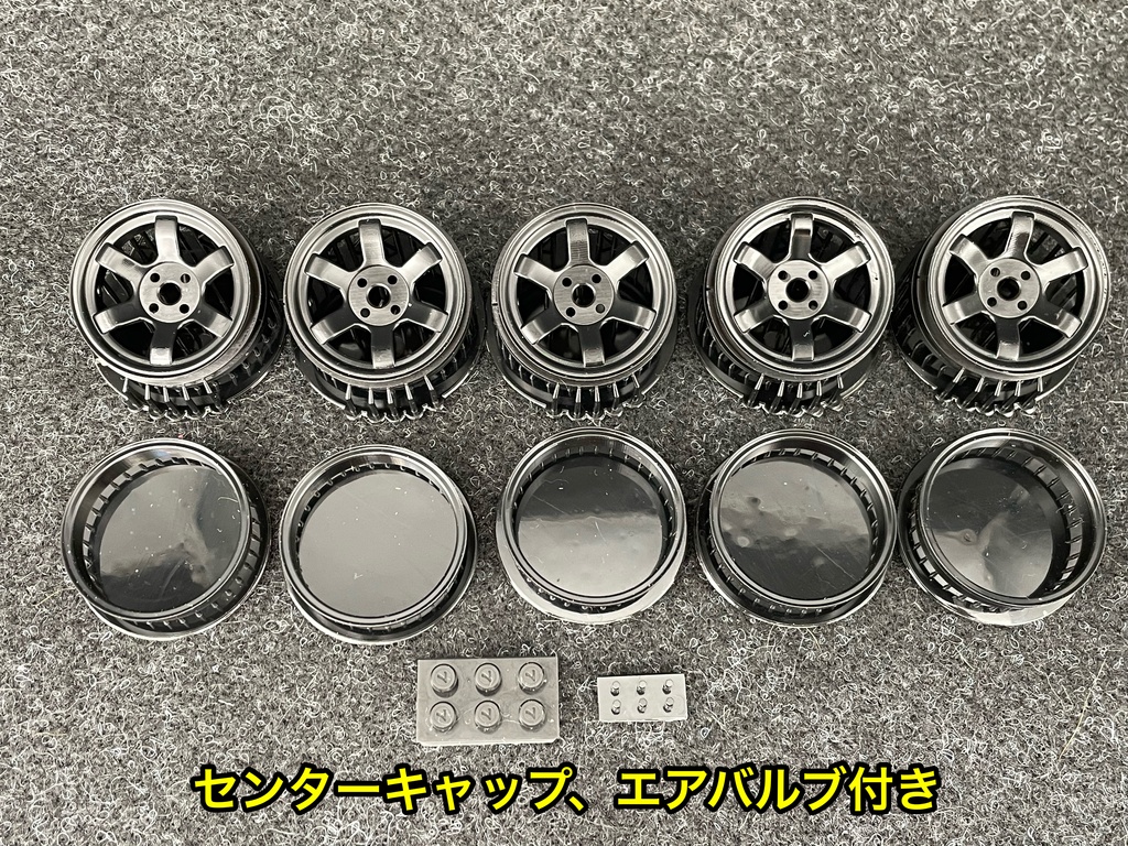 タミヤ 1/12 ケーターハム スーパーセブン BDR用 TE37タイプ ホイールセット キット純正サイズ