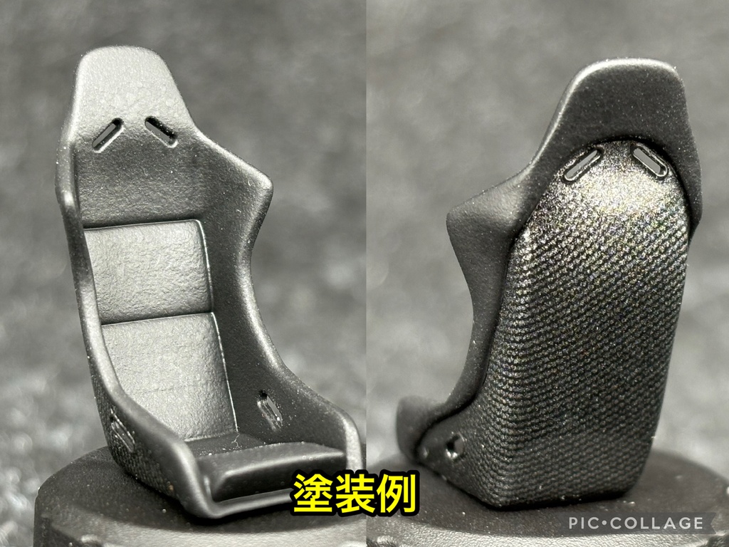 1/24 カーモデル フルバケットシート 4個セット 3dプリンター製 フルバケ スポーツシート
