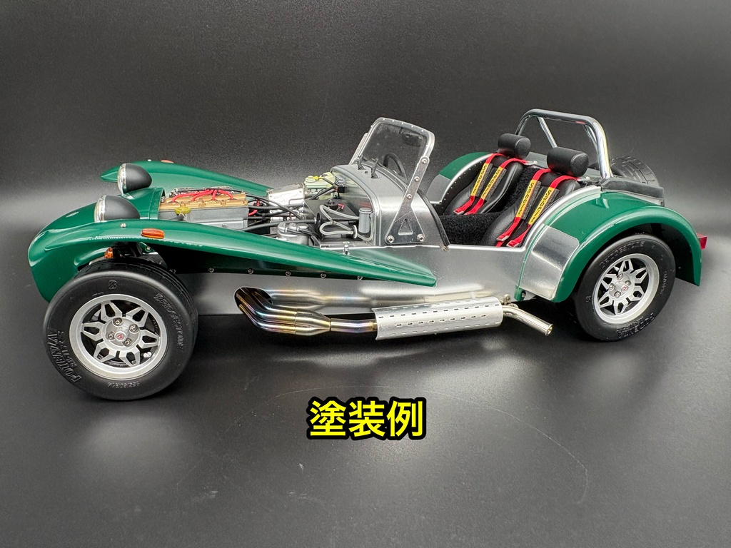 タミヤ 1/12 ケーターハム スーパーセブン BDR用 14インチ ジュピタータイプ ホイールセット タイヤ付き 3Dプリンター製