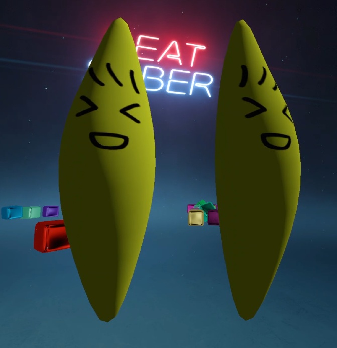 Giant Banana Plush Custom Saber for BeatSaber