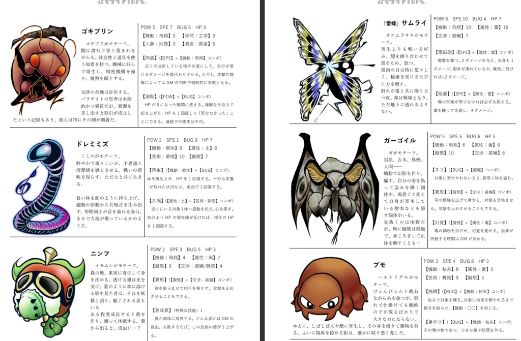 パラサイトTRPG. ルールブック&シナリオブック