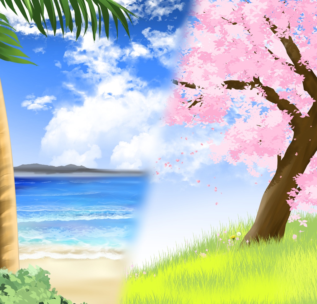 【背景素材】四季パック~4種