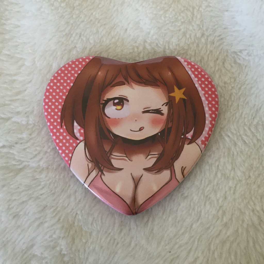 麗日お茶子 ハート缶バッジ