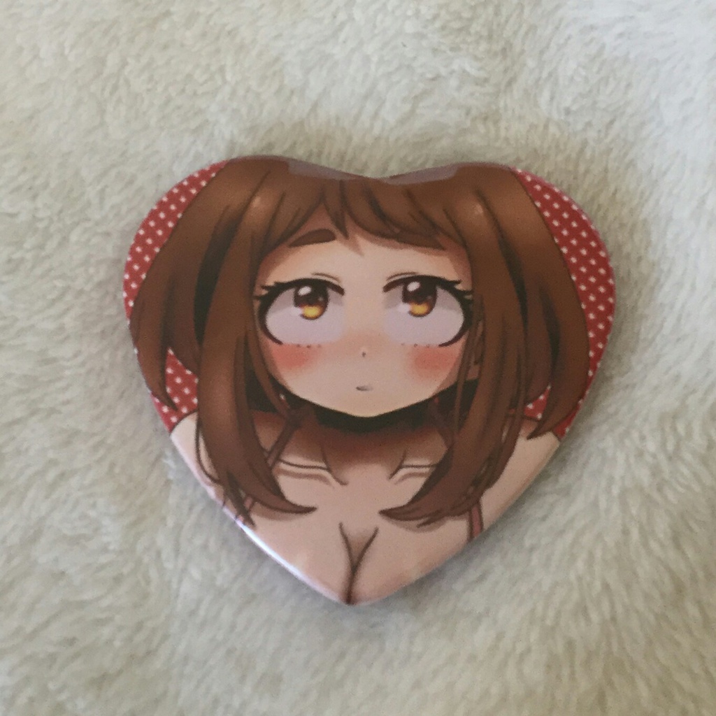 麗日お茶子 ハート缶バッジ