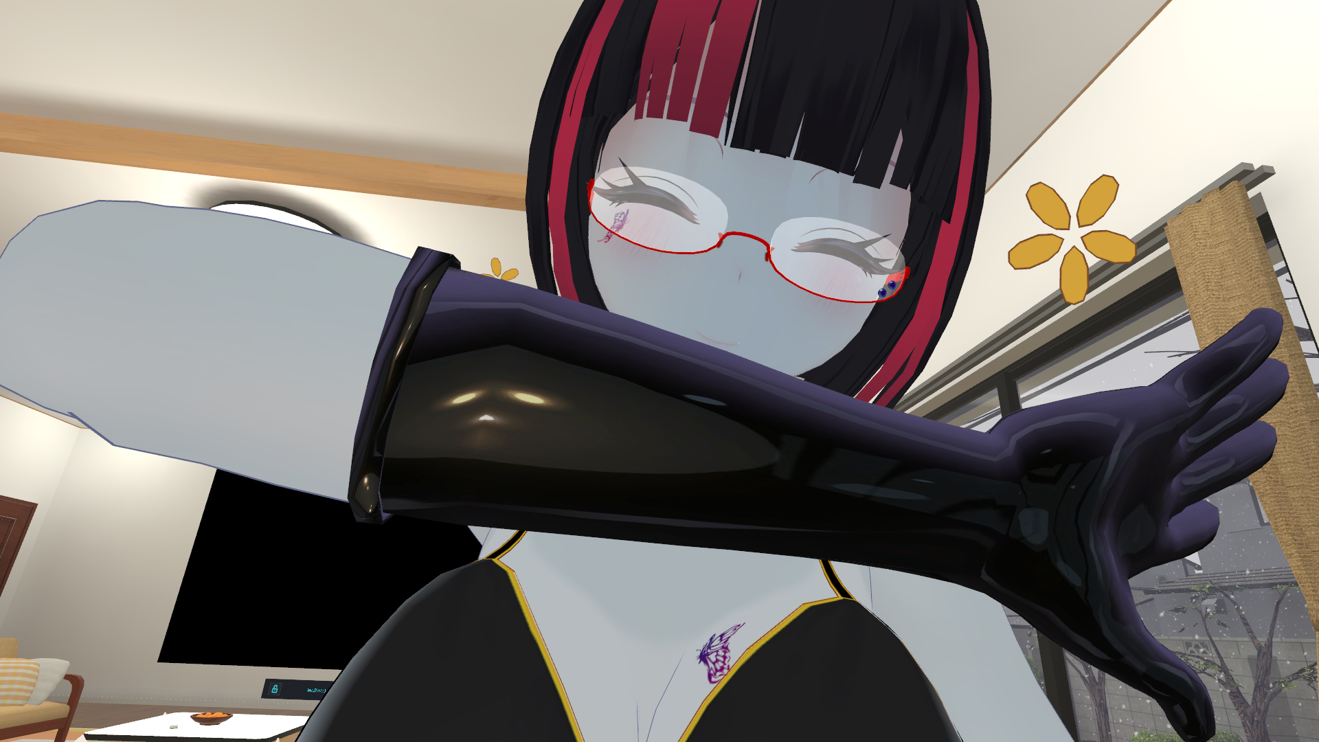 イヨちゃん用　サキュバスがつけてそうなラバーグローブ（ゴム手袋）