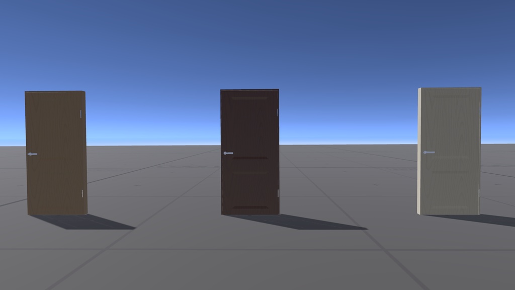 【VRChat用】開閉ドアギミック KWG-SD01【置くだけ・効果音付き・同期対応】
