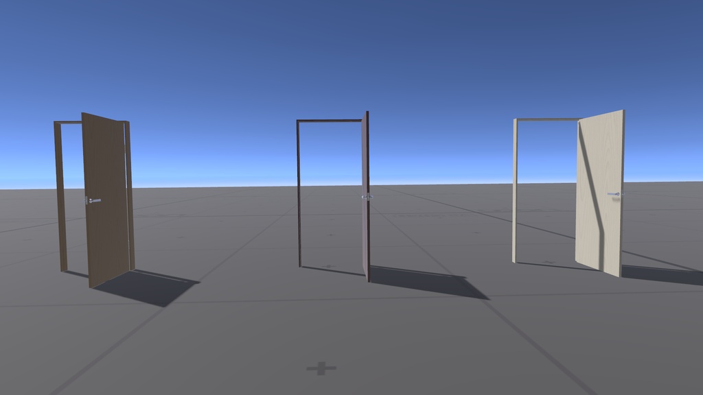 【VRChat用】開閉ドアギミック KWG-SD01【置くだけ・効果音付き・同期対応】