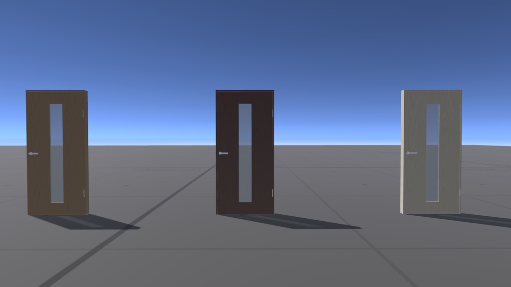 【VRChat用】開閉ドアギミック KWG-SD01【置くだけ・効果音付き・同期対応】
