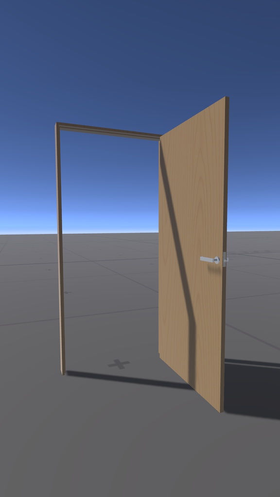 【VRChat用】開閉ドアギミック KWG-SD01【置くだけ・効果音付き・同期対応】