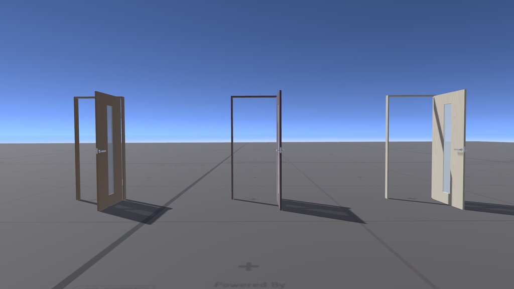 【VRChat用】開閉ドアギミック KWG-SD01【置くだけ・効果音付き・同期対応】