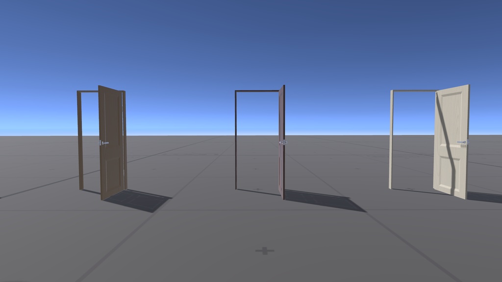 【VRChat用】開閉ドアギミック KWG-SD01【置くだけ・効果音付き・同期対応】