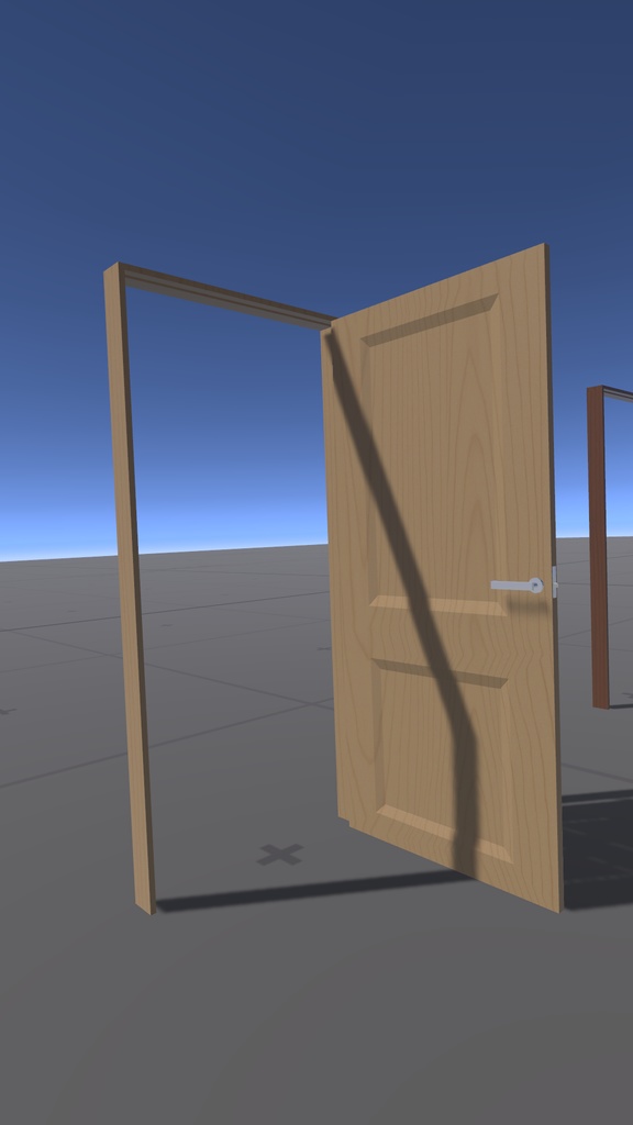 【VRChat用】開閉ドアギミック KWG-SD01【置くだけ・効果音付き・同期対応】