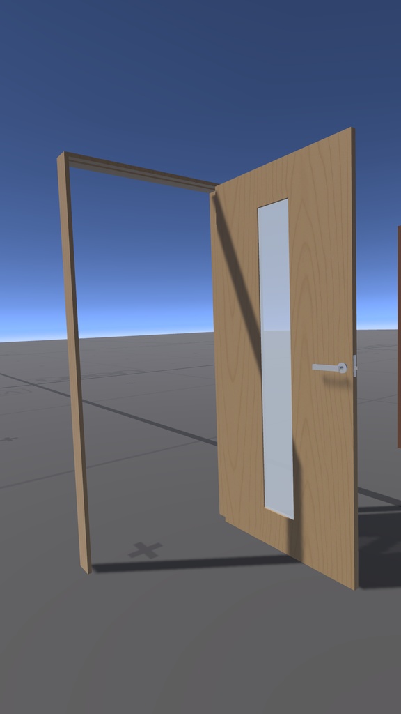 【VRChat用】開閉ドアギミック KWG-SD01【置くだけ・効果音付き・同期対応】