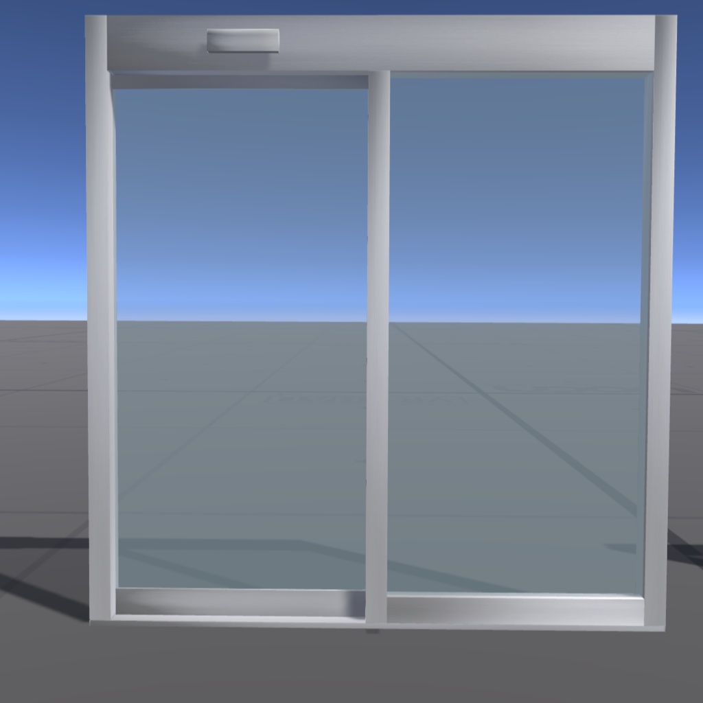 【VRChat用】自動ドアギミック KWG-AD01【置くだけ・効果音付き・同期対応】