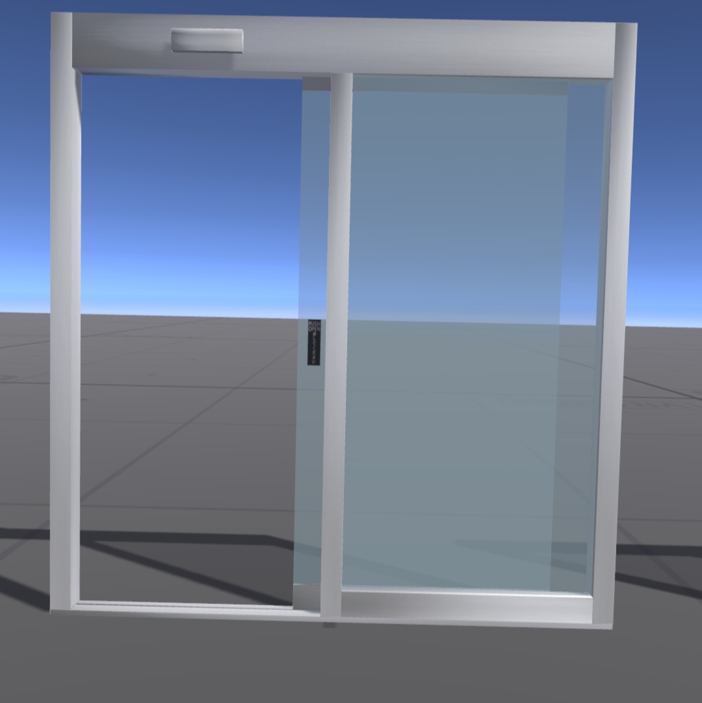 【VRChat用】自動ドアギミック KWG-AD01【置くだけ・効果音付き・同期対応】