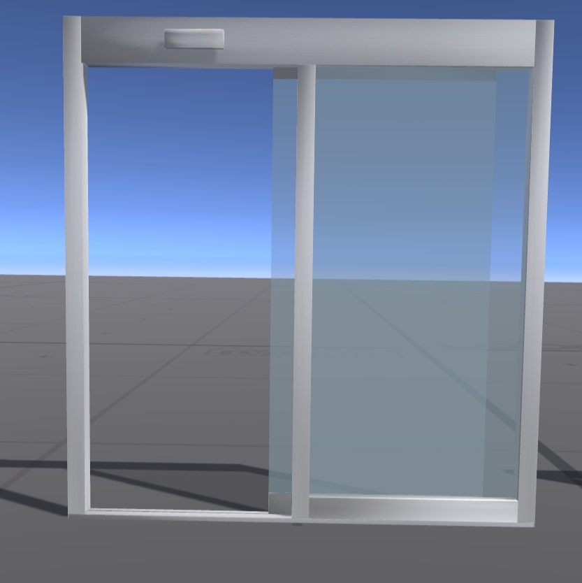 【VRChat用】自動ドアギミック KWG-AD01【置くだけ・効果音付き・同期対応】