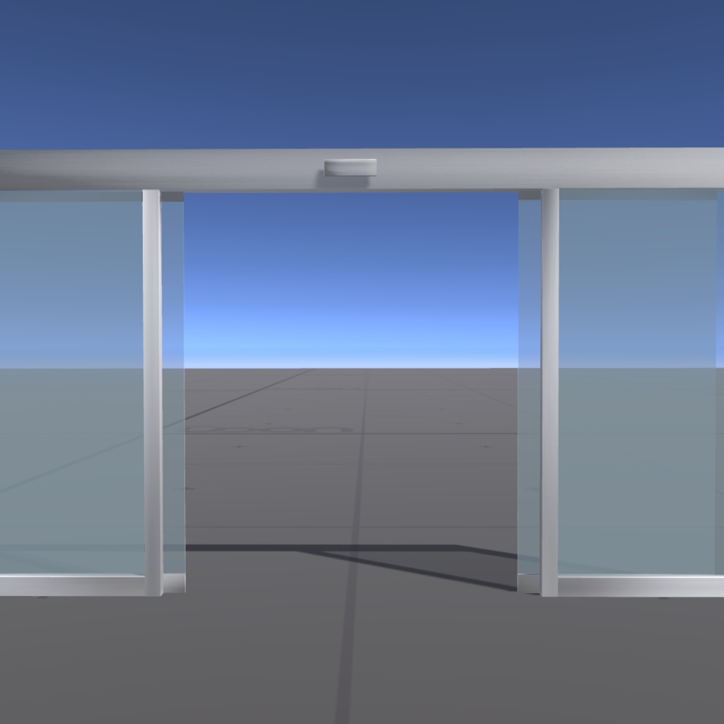 【VRChat用】自動ドアギミック KWG-AD01【置くだけ・効果音付き・同期対応】