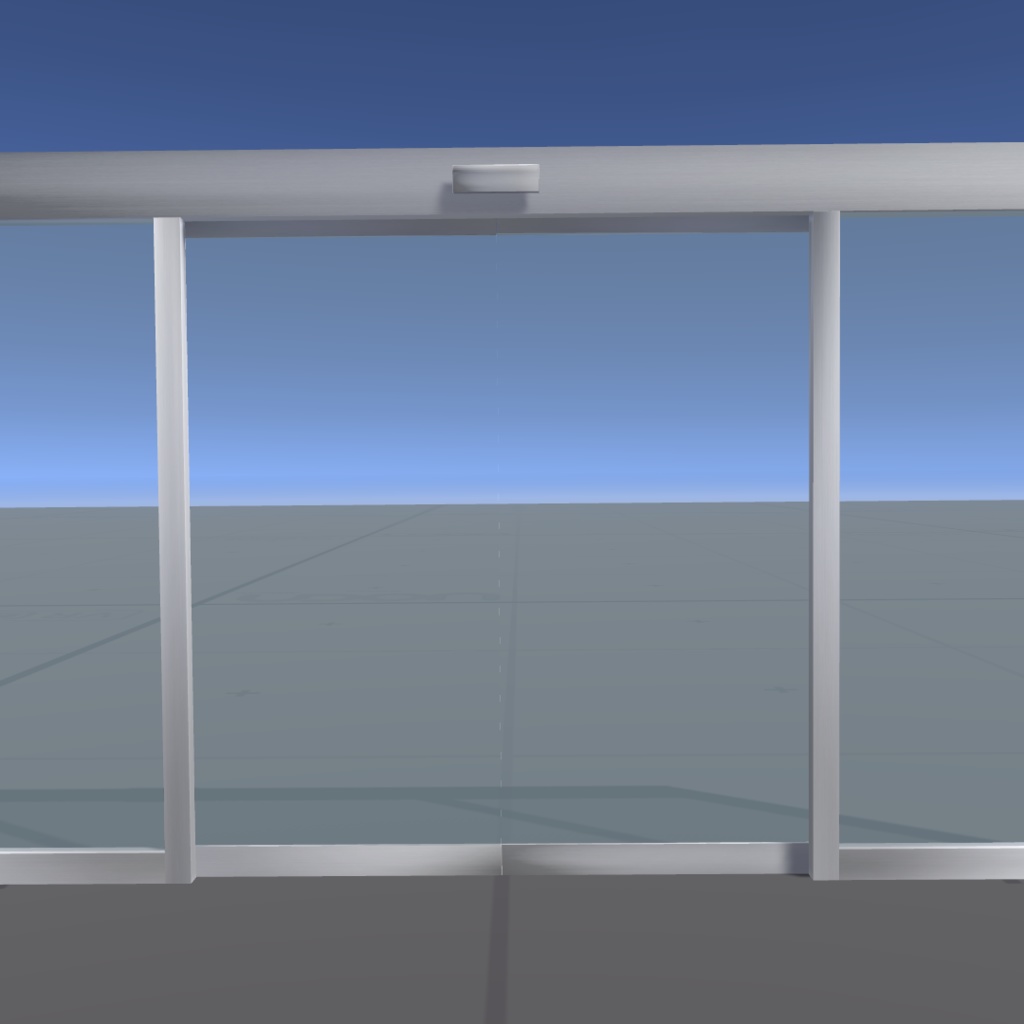 【VRChat用】自動ドアギミック KWG-AD01【置くだけ・効果音付き・同期対応】