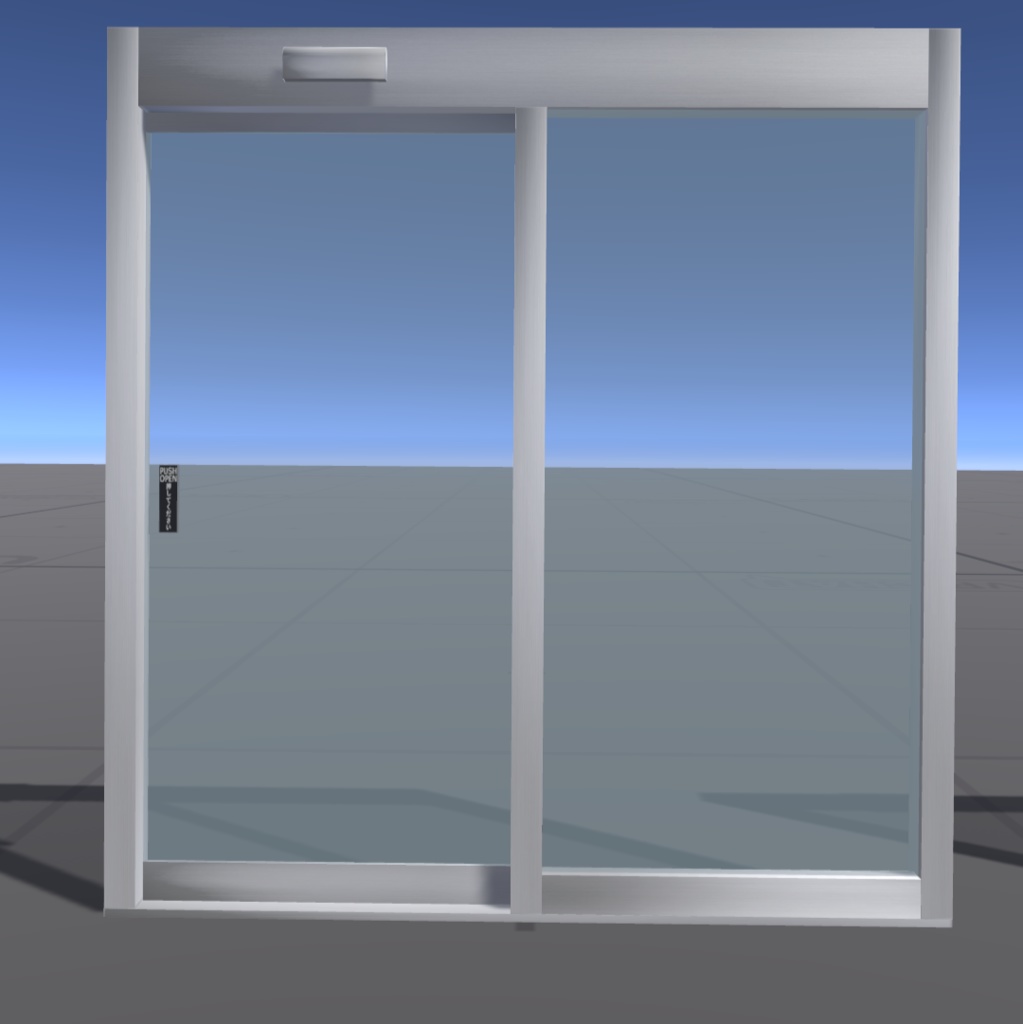 【VRChat用】自動ドアギミック KWG-AD01【置くだけ・効果音付き・同期対応】