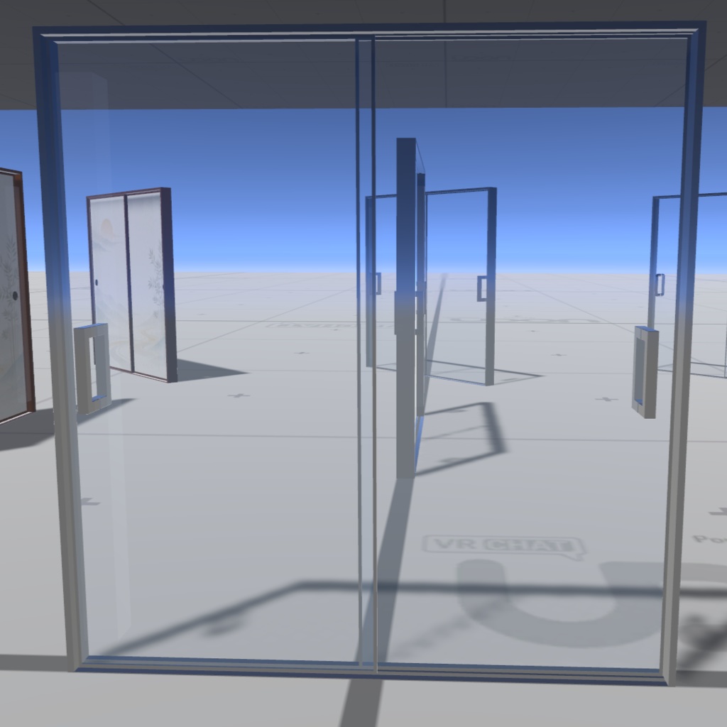 【VRChat用】セルフ開閉スライドドアギミック KWG-SSD01【置くだけ・効果音付き・同期対応】