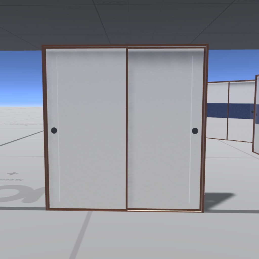 【VRChat用】セルフ開閉スライドドアギミック KWG-SSD01【置くだけ・効果音付き・同期対応】