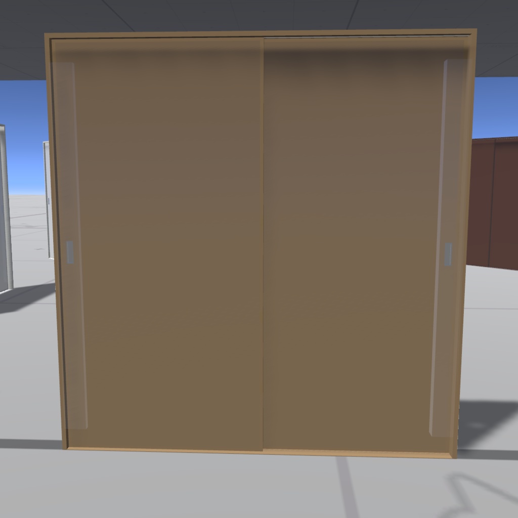 【VRChat用】セルフ開閉スライドドアギミック KWG-SSD01【置くだけ・効果音付き・同期対応】