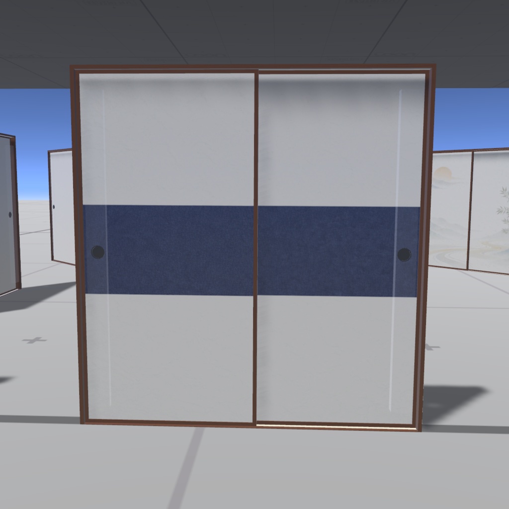【VRChat用】セルフ開閉スライドドアギミック KWG-SSD01【置くだけ・効果音付き・同期対応】