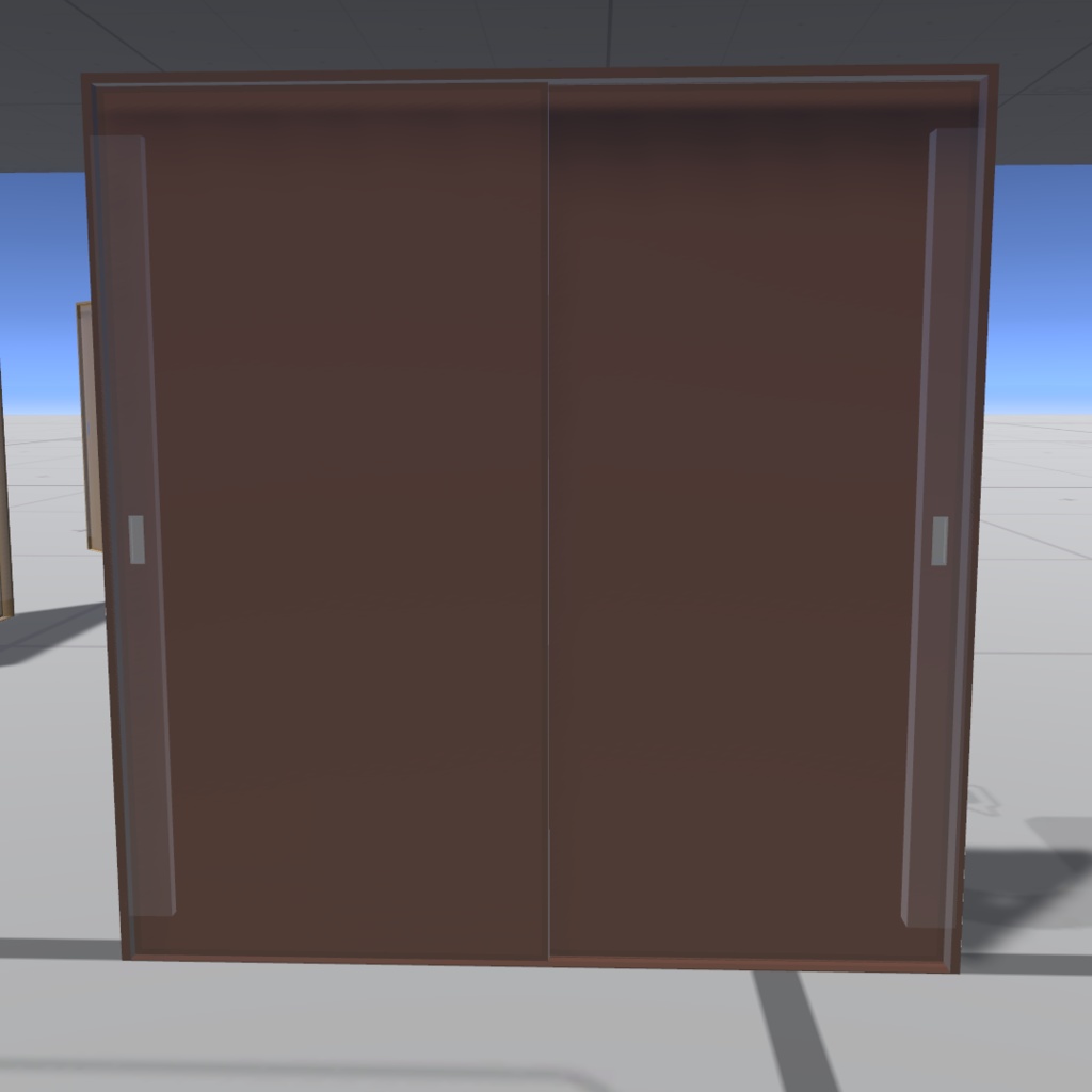 【VRChat用】セルフ開閉スライドドアギミック KWG-SSD01【置くだけ・効果音付き・同期対応】