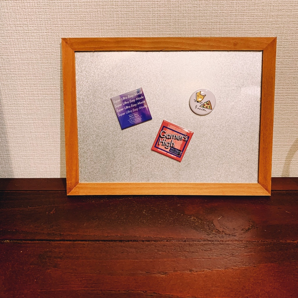 ジャケット風 □四角缶バッジ/マグネット