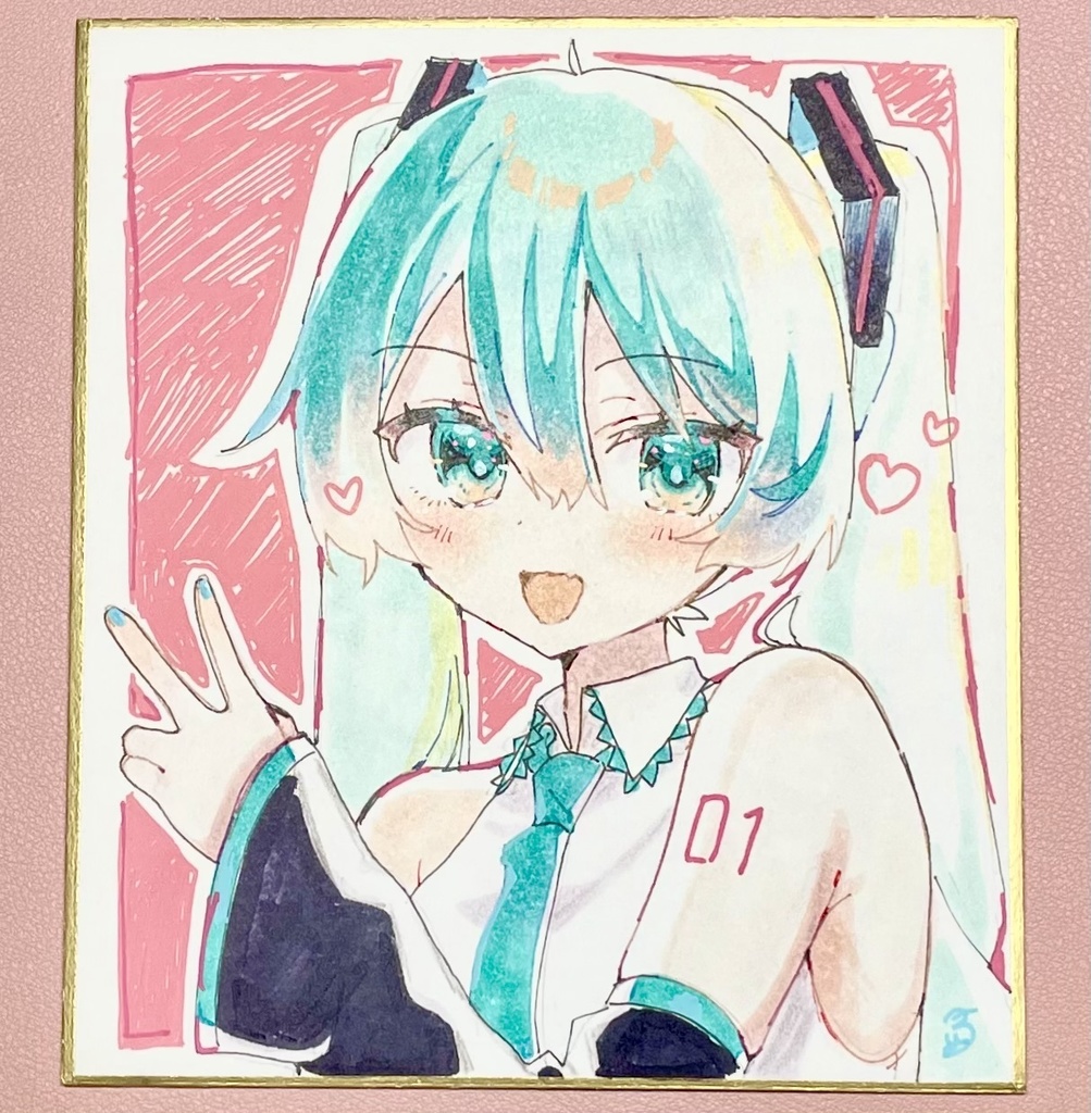 初音ミク　色紙