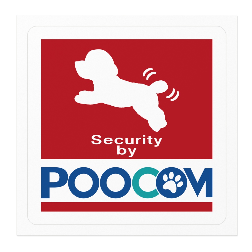 【プリントステッカー】POOCOM(トイプードル)